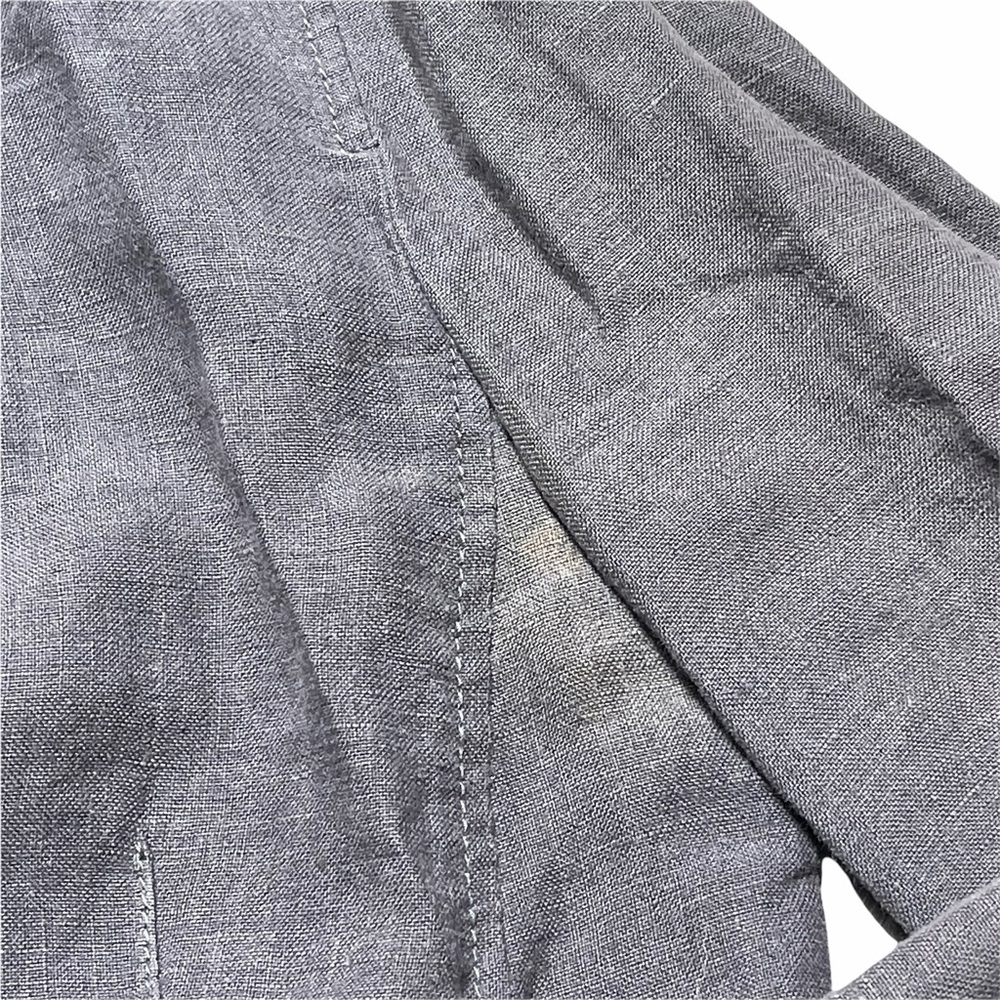 Anthropologie Hei Hei Grey 100% Linen Blazer 4 - Picture 6 of 10